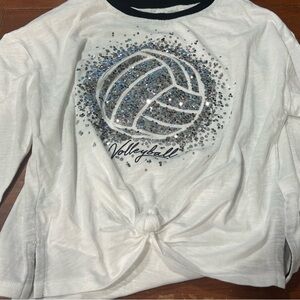 Girl’s Justice Glittery Volleyball Shirt size 12-Wonderful Condition!